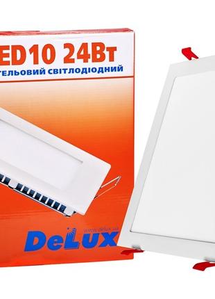 LED светильник DELUX CFR LED 10 4100К 24Вт 220В встроенный ква...