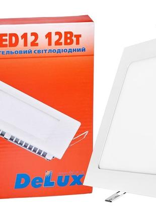 LED світильник DELUX CFR LED 12 4100К 12 Вт 220В вбудований кв...