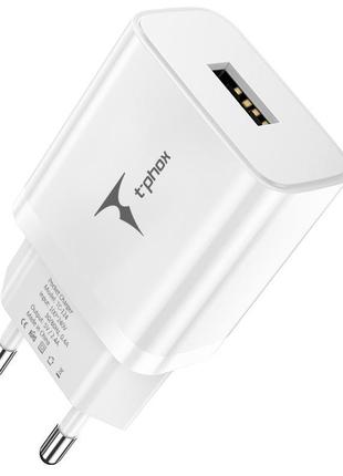Сетевое зарядное устройство T-PHOX 5V/2.4A TC-124 Pocket USB (...