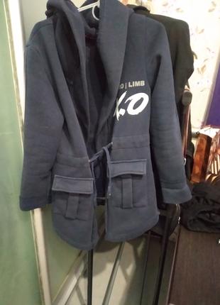 Кофта- пальто з капюшоном на дівчинку 146см