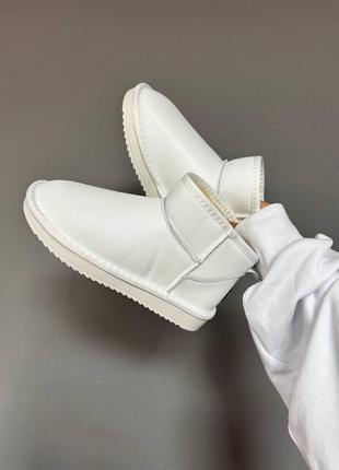 Ugg ultra mini white leather