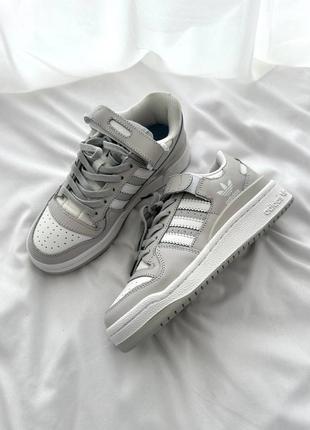 Adidas forum “light grey leather”