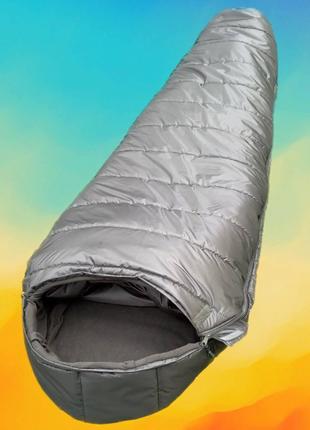 Спальный мешок Кокон до -20 зимний тёплый 230х84 см. Хаки