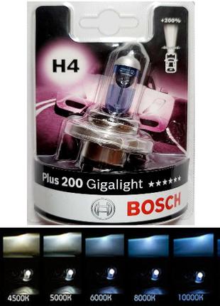 Лампочки в фару авто H4 12V BOSCH Gigalight + 200 блистер 1 шт...