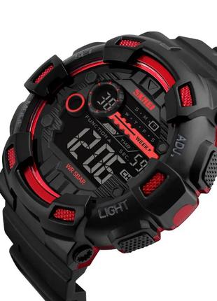 Мужские наручные часы Skmei Champion 1243A Черный с красным