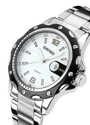 Мужские наручные часы Skmei Robby Steel 0992S Серебистый с белым