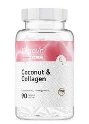 Препарат для суставов и связок OstroVit Coconut & Collagen, 90...