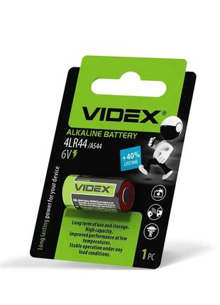 Батарейка VIDEX Alkaline 6V 4LR44 / A544