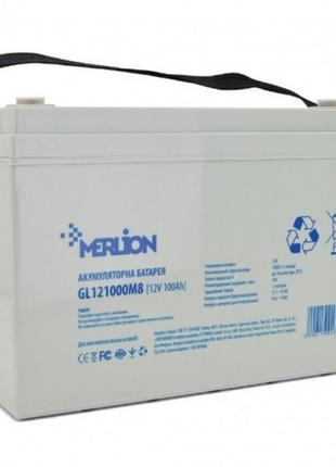 Гелевий акумулятор Merlion 12 V 100 Ah GL121000M8