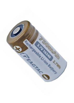 Акумулятор EAGTAC Li-ion 16340/CR123 750mAh 4,5A 3.7V із захистом