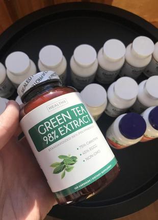 Healths harmony, green tea 98% extract, екстракт зеленого чаю,...