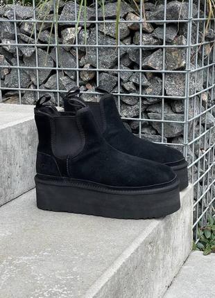 Ugg neumel chelsea black platform