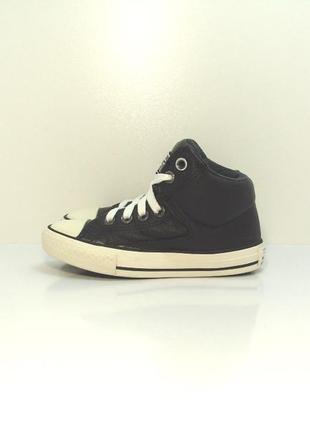 Детские оригинальные кожаные черные кеды converse р. 28