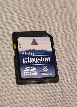 Картка пам'яті 4 Гб Kingston Японія 10.5/17.7 SD SDHC 4 клас