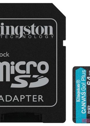 Карта памяти Kingston microSDXC 64GB Canvas Go+ U3 V30 (SDCG3/...