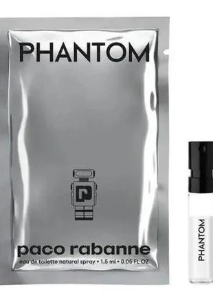 Парфюмированная вода мужская Paco Rabanne Phantom 1.5 мл пробн...