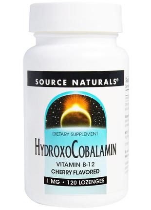 Витамин B12, 1 мг, Гидроксокобаламин, вкус вишни, Hydroxocobal...