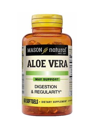 Алоэ вера, Aloe Vera, Mason Natural, 60 гелевых капсул