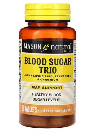 Баланс цукру в крові, Blood Sugar Trio, Mason Natural, 60 табл...