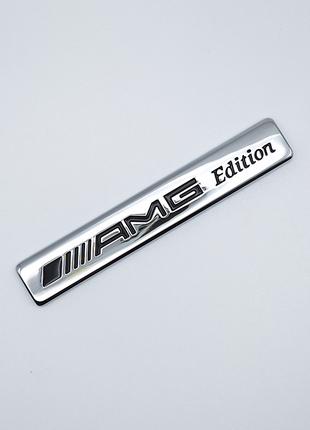 Эмблема плашка AMG, Mercedes Benz (хром, глянец)