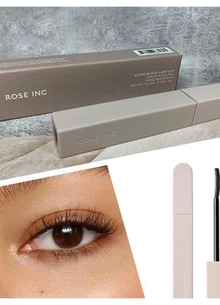 Роскошная удлиняющая тушь для ресниц rose inc ultra-black lash...