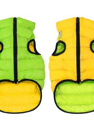Курточка для тварин Airy Vest двохстороння XS 25 жовто-салатова