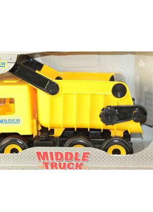 Авто "Middle truck" самоскид (жовтий) в коробці