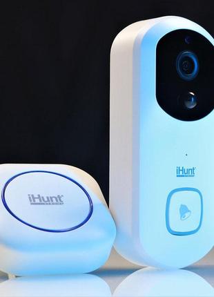 Умный домофон с камерой iHunt Smart Doorbell WIFI Белый