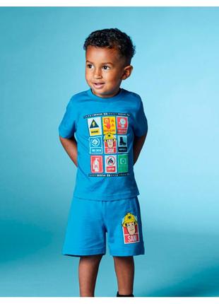 Детская летняя трикотажная пижама fireman sam для мальчика 37116