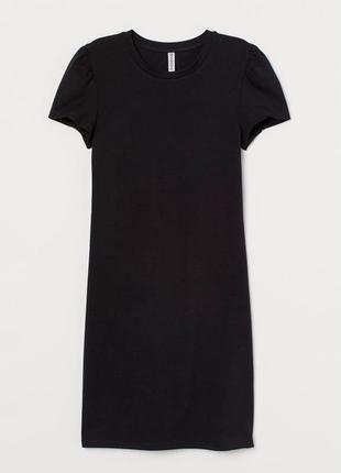 Женское трикотажное однотонное платье - футляр h&amp;m 87364