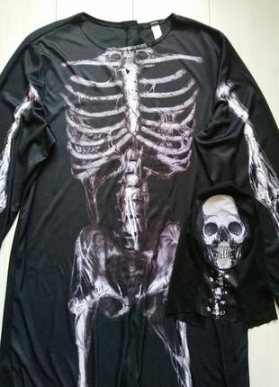 Карнавальный костюм скелет на хеллоуин halloween l/xl размер