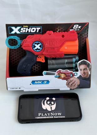 Бластер X-Shot Red Excel Mk 3 Дитяча зброя, пістолет із патрон...
