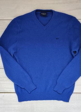 Качественный теплый синий свитер шерсть экстра класса м р