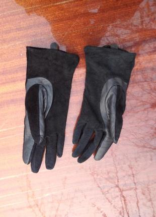 Перчатки h&m замшевые. размер 6,5.