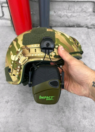 Комплект Активные военные наушники Impact Sport + Крепление