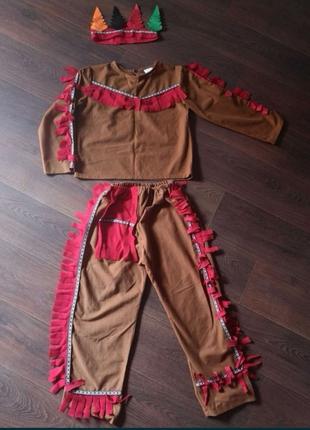 Карнавальный костюм индеец 7-8 лет 122-128 рост хелоуин 
Ширин...