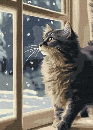 Картина по номерах Снігопад за вікном 40 х 50 Ідейка KHO6550