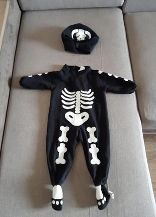 Костюм скелета на хеллоуин хеллоуин 12-18 місяців