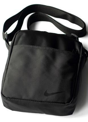 Мужская сумка через плечо барсетка Nike Turn черная тканевая д...