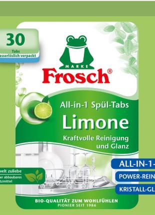 Таблетки для посудомоечных машин Frosch Лимон 30 шт. (40014999...