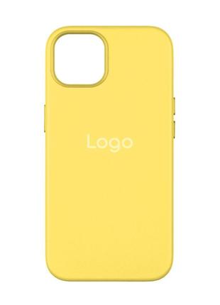 Чехол Leather Case with MagSafe для iPhone 15 Plus Цвет Canary...