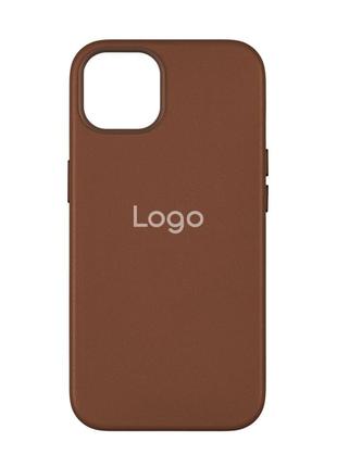 Чехол Leather Case with MagSafe для iPhone 15 Plus Цвет Umber