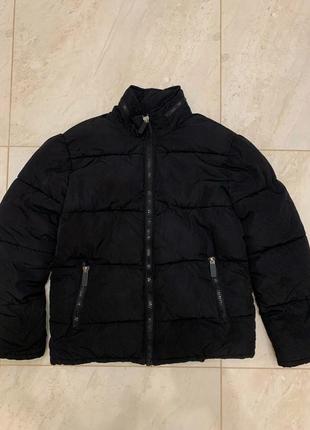 Sale пуховик зимняя куртка черная мужская topman базовая