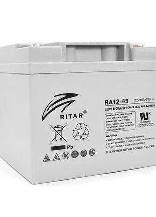 Аккумуляторная батарея AGM RITAR RA12-45, Gray Case, 12V 45.0A...