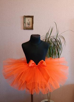 Спідничка оранжева фатінова костюм осінь листочок лисичка білочка