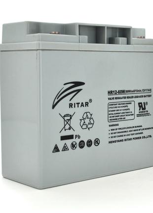 Аккумуляторная батарея AGM RITAR HR12-60W, Gray Case, 12V 17.0...