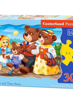 Пазли Castorland Златовласка та три ведмеді В-03716, 30 елементів