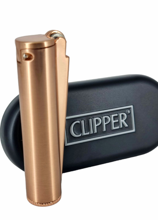 Зажигалка Clipper металл бензиновая - Bronze (мат)