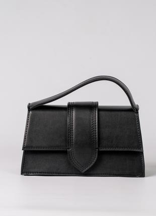 Жіноча сумка чорна сумка з ручкою чорний клатч через плече