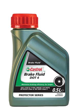 Гальмівна рідина Castrol Brake Fluid DOT4 0.5л Тормозная жидкость